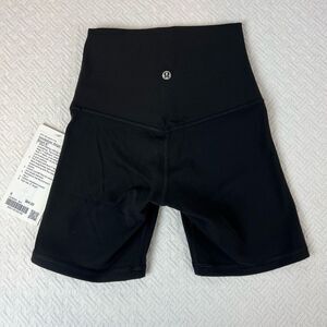 NWT Lululemon Align Short HR 6" Size 0 Black Bike Yoga Shorts Athleisure New